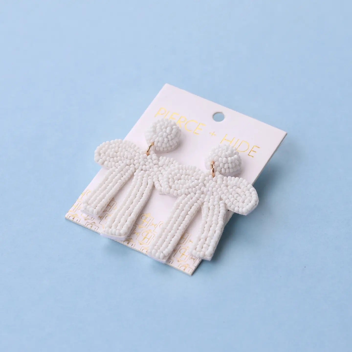 Ollie Beaded Bow Earrings
