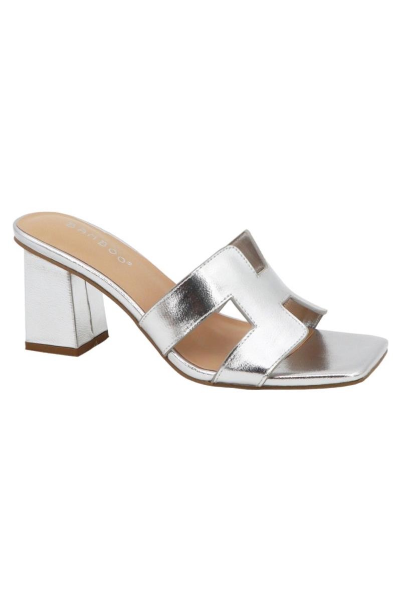 Remi Block Heel - Silver