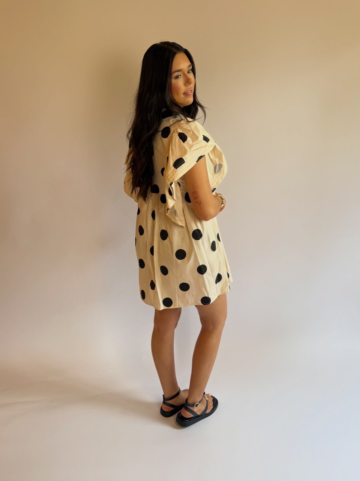 Dottie Ruffle Sleeve Mini Dress