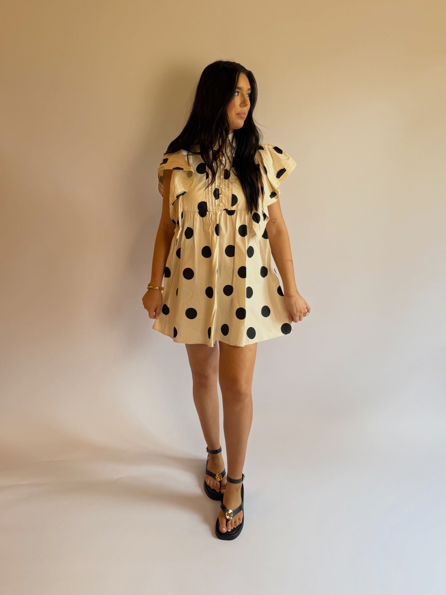 Dottie Ruffle Sleeve Mini Dress
