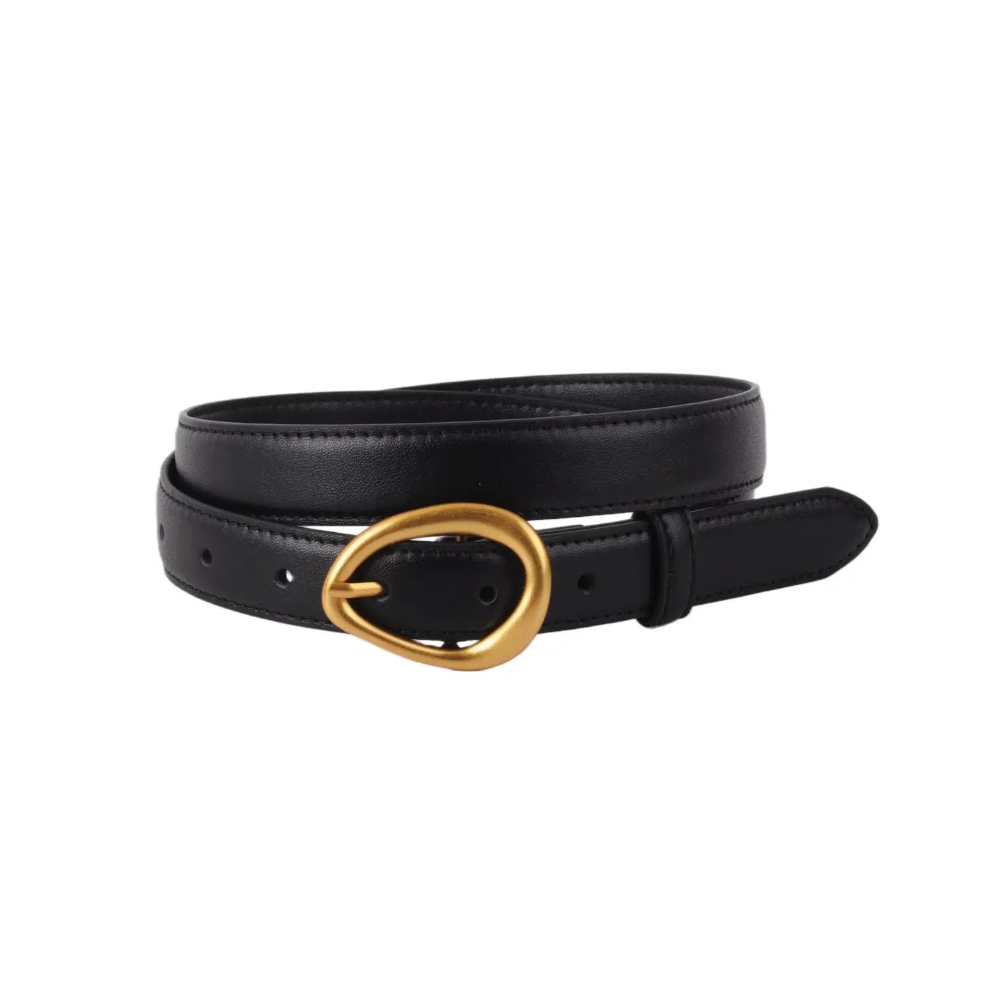 Basic Asymmetrical Circular Buckle-Black