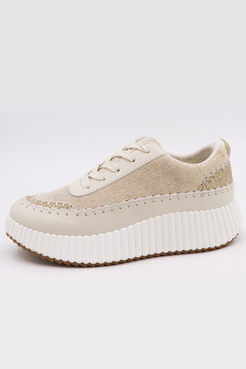 Belle Platform Sneaker - Beige