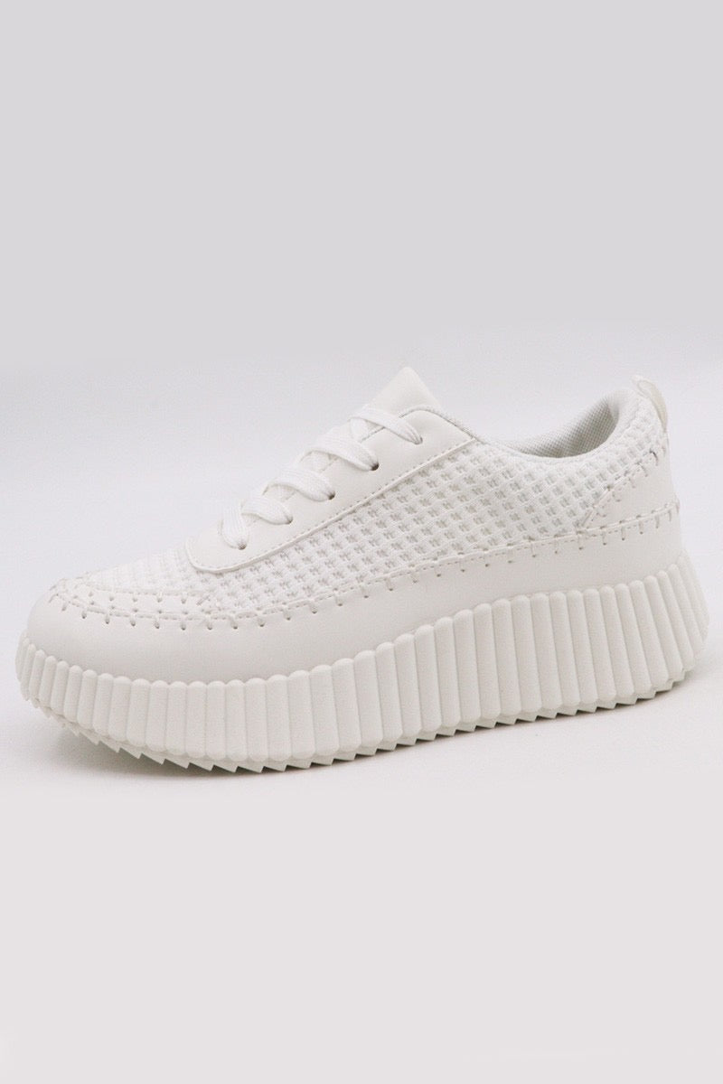 Belle Platform Sneaker -White