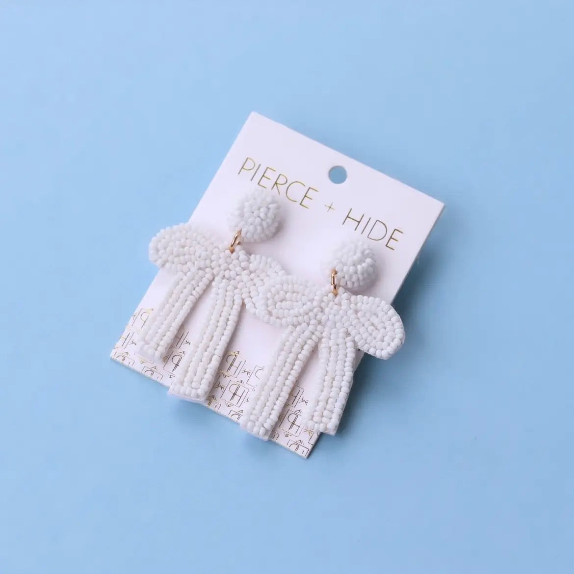 Ollie Beaded Bow Earrings