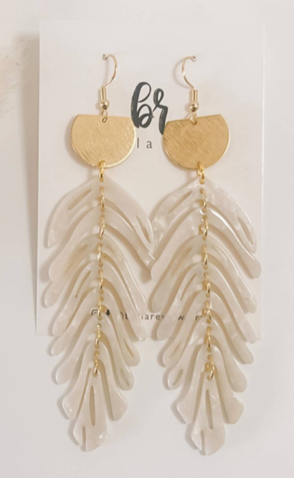 rayne feather earring