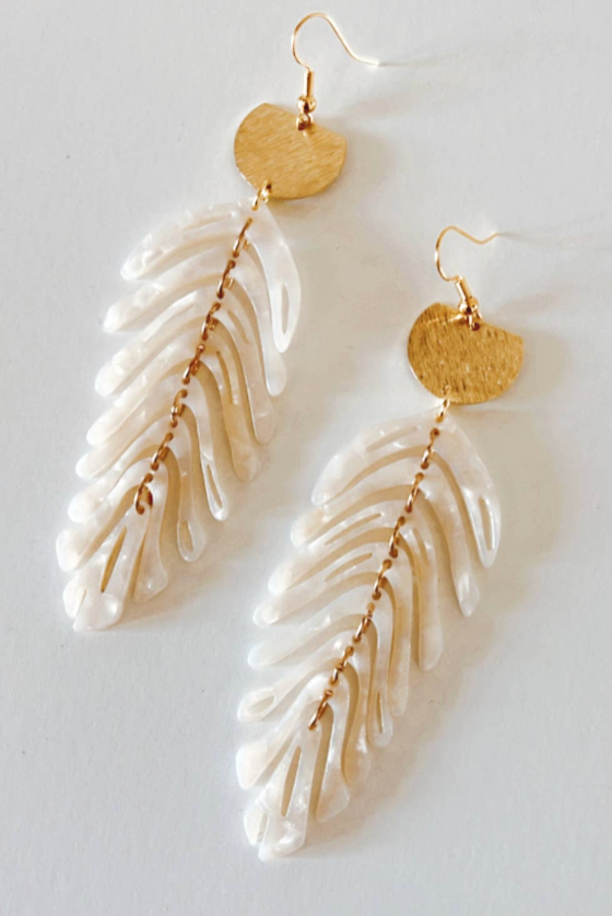 rayne feather earring
