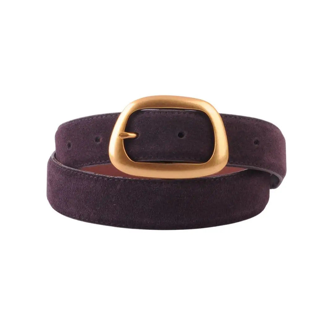 Suede Belt With Organic Shape
