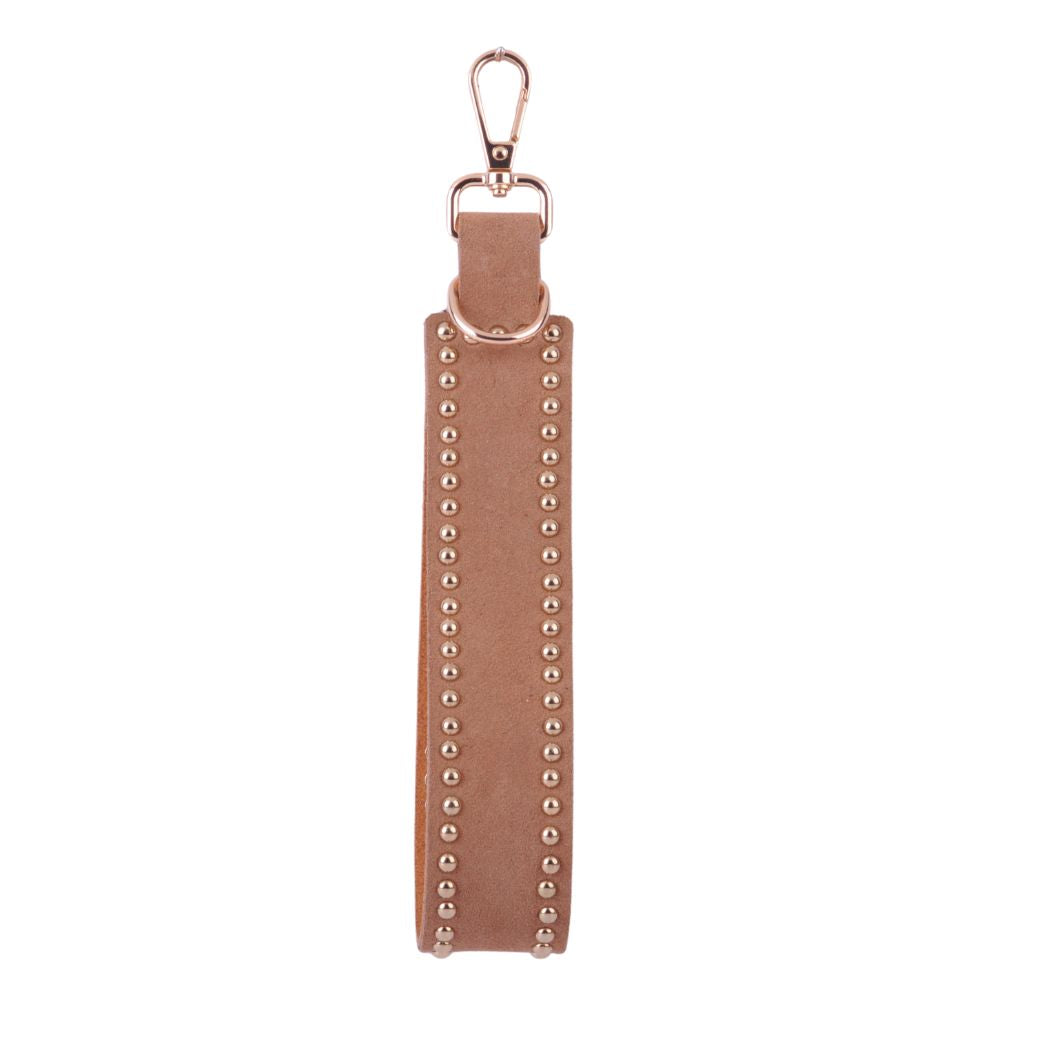 Suede Studded Keychain